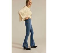 We The Free Level Up Slit Slim Flare Jeans at Free People in Sunburst Blue, Size: 28 S - female