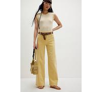 We The Free Libre Wide-Leg Jeans at Free People in Pineapple Slices, Size: 27 S - female