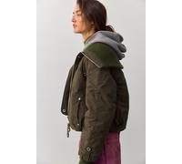 We The Free Lightning Rod Funnel-Neck Puffer Jacket at Free People in Olive, Size: Large - female