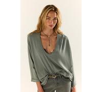 We The Free Like No Other Silk Long Sleeve Tee at Free People in Sage Reverie, Size: Medium - female