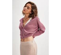 We The Free Lili Linen Cardi at Free People in Nostalgia Rose Combo, Size: Large - female