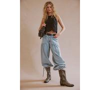 We The Free Lotus Balloon Jeans at Free People in Morning Glory, Size: 25 - female
