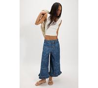 We The Free Love Me Not Printed Bloomer Jeans at Free People in Denim Discharge Combo, Size: Small - female