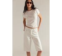 We The Free Low-Rise Relaxed Capri Jeans at Free People in Optic White, Size: 29 - female