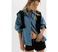 We The Free Madison City Denim Jacket at Free People in Medium Blue Denim, Size: Large - female