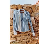 We The Free Mallory Striped Shirt at Free People in Ivory Combo, Size: Small - female