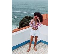 We The Free Mallory Striped Shirt at Free People in Pink, Size: Medium - female