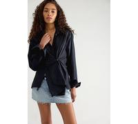 We The Free Many Ways Solid Button Down at Free People in Black, Size: XL - female