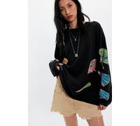 We The Free Market Day Long Sleeve Top at Free People in Washed Black Combo, Size: Medium - female