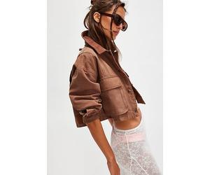 We The Free Martha Workwear Jacket at Free People in Coco Cream, Size: Medium - female