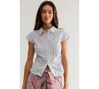 We The Free Maude Striped Tiny Top at Free People in Ivory Combo, Size: Small - female