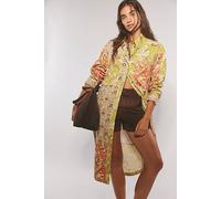 We The Free Merry Muse Midi Shirt at Free People in Citron Combo, Size: Medium - female