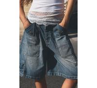 We The Free Mikie Long Shorts at Free People in Mountain Rain, Size: 25 - female