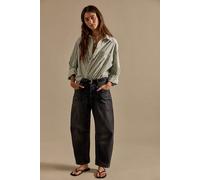 We The Free Minimalist Moxie Barrel Jeans at Free People in Storm, Size: 33 - female