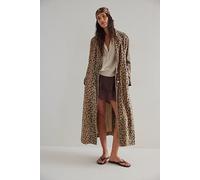 We The Free Monique Denim Duster at Free People in Cheetah, Size: Medium - female