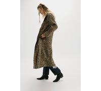 We The Free Monique Denim Duster Jacket at Free People in Cheetah, Size: Large - female