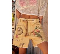 We The Free Moxie Printed Barrel Shorts at Free People in Ny Doodlles, Size: 26 - female