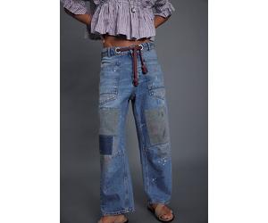 We The Free Moxie Pull-On Barrel Jeans at Free People in Early Morning, Size: 30 - female