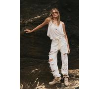 We The Free Moxie Pull-On Barrel Jeans at Free People in Sea Mist, Size: 25 - female