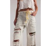 We The Free Moxie Pull-On Barrel Jeans at Free People in Sea Mist, Size: 26 - female