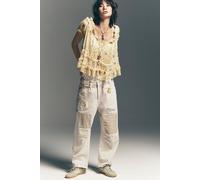 We The Free Moxie Pull-On Barrel Jeans at Free People in White, Size: 28 - female