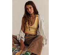We The Free Neria V-Neck Tank Top at Free People in Apricot Sherbert, Size: Small - female