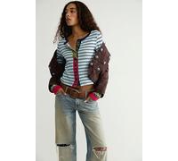 We The Free Noa Cardi at Free People in Blue Pop Combo, Size: Medium - female