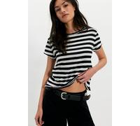 We The Free Nora Striped Cotton Tee at Free People in Black And White Combo, Size: Small - female