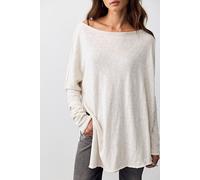 We The Free Nyla Off-The-Shoulder Long Sleeve Tee at Free People in Oatmeal Heather, Size: Medium - female