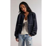 We The Free On My Mind Studded Zip Up at Free People in Black, Size: XL - female