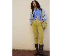 We The Free Oracle Velvet Low-Rise Slim Straight Jeans at Free People in Green Envy, Size: 31 - female