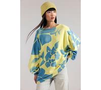 We The Free Painters Garden Pullover at Free People in Lime Combo, Size: Medium - female