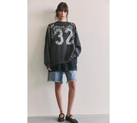 We The Free Palm Spring Turtleneck Graphic Pullover at Free People in Washed Black Combo, Size: Large - female