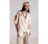 We The Free Paris Romance Embroidered Top at Free People in Ecru Combo, Size: Small - female