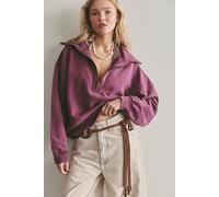 We The Free Parker Half-Zip Pullover at Free People in Burgundy Breeze, Size: Medium - female