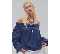 We The Free Peaches Off-The-Shoulder Blouse at Free People in Deeper Iris, Size: Large - female
