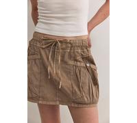 We The Free Play It Cool Mini Skirt at Free People in Warm Taupe, Size: Medium - female