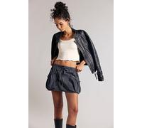 We The Free Play It Cool Mini Skirt at Free People in Washed Grey, Size: XL - female