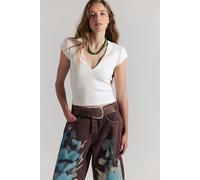 We The Free Posie Tee at Free People in Clean Ivory, Size: Small - female