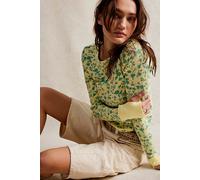 We The Free Pretty Little Thermal at Free People in Yellow Combo, Size: Small - female