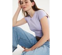 We The Free Protagonist Cropped Cap Sleeve Tee at Free People in Violet Heather, Size: Medium - female