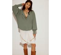 We The Free Quinn Knit Thermal at Free People in Jade Ash, Size: XL - female