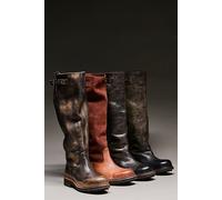 We The Free Rapids Riding Boots Shoe at Free People in Distressed Black, Size: US 6.5 - female