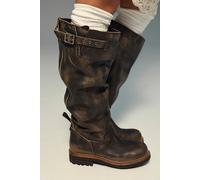 We The Free Rapids Riding Boots Shoe at Free People in Distressed Black, Size: US 8.5 - female