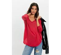 We The Free Real One Long Sleeve Top at Free People in Retro Red, Size: Small - female