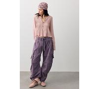 We The Free Reef Curved Twill Cargo Pants at Free People in Aged Plums, Size: Small - female