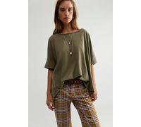 We The Free Rex Oversized Cotton Tee at Free People in Weeping Willow, Size: XS - female