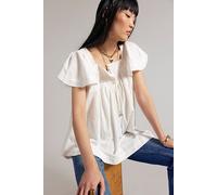 We The Free Riley Embroidered Tunic at Free People in Clean Ivory, Size: Medium - female
