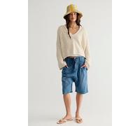 We The Free Sage Denim Harem Shorts at Free People in Love Me Knot, Size: 26 - female