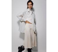 We The Free Skipper Pleated Chino Midi Skirt at Free People in Moon Beam, Size: US 8 - female